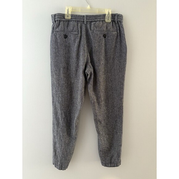 Banana Republic Linen Blend Pants 30x25 Preppy Navy Athletic Fit Short Tag 32x30 - Picture 2 of 16